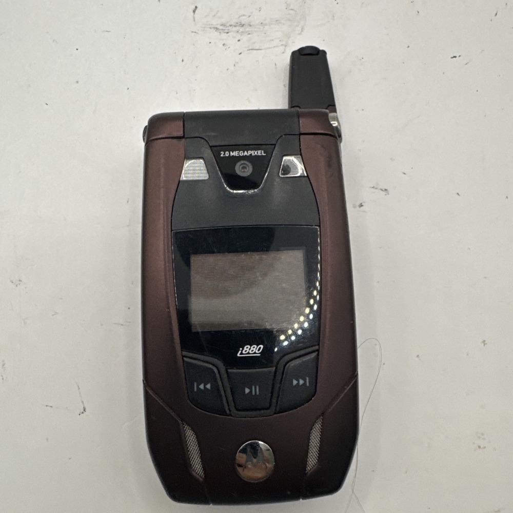 Motorola i series i880 - Black ( Nextel ) Very Rare iDEN PTT Flip Phone - READ